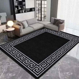 Black Hallway Runner Rug 66X120Cm Non Slip - thumbnail 3