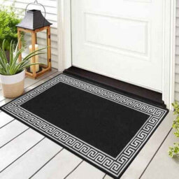 Black Hallway Runner Rug 66X120Cm Non Slip - thumbnail 2