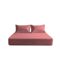 Microfibre Soft Touch Fitted Sheet 40Cm Extra Deep Skirt Plain Dyed Bed Linen Pink - thumbnail 2