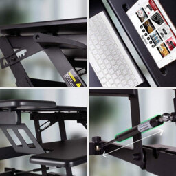 Duronic Dm05D19 Sit-Stand Desk Workstation, Desk Convertor, Manually Height Adjustable 16-42Cm, 72X56Cm Platform - Black - thumbnail 6