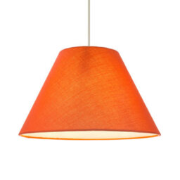Happy Homewares 10 Inch Vivid Orange Cotton Coolie Shade For Table Lamp Or Pendant - thumbnail 2