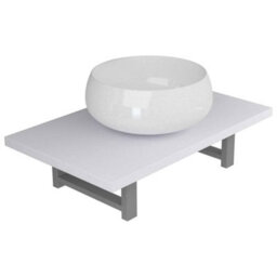 Berkfield Two Piece Bathroom Furniture Set Ceramic White - thumbnail 2