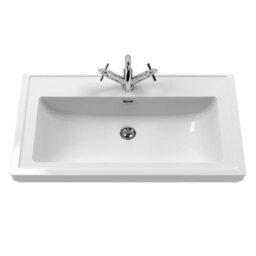 Hudson Reed Floor Standing 2 Door Traditional Vanity Unit With 1 Tap Hole Fireclay Basin, Hunter Green, 830 X 471 mm - thumbnail 6