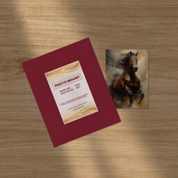 "Ak Frames Burgundy 10X8"" Picture Mount To Fit 6X4"" Aperture Size - Mount Board Only (No Frame Included)" - thumbnail 5
