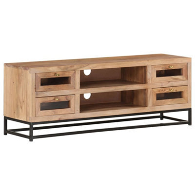 Berkfield Tv Cabinet 110X30X40 Cm Solid Acacia Wood - image 1
