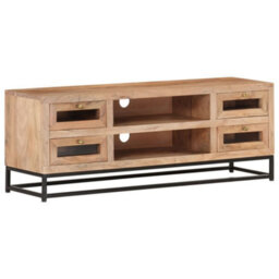 Berkfield Tv Cabinet 110X30X40 Cm Solid Acacia Wood - thumbnail 8