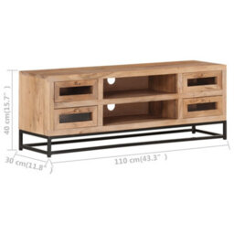 Berkfield Tv Cabinet 110X30X40 Cm Solid Acacia Wood - thumbnail 7