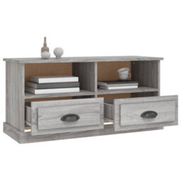 Berkfield Tv Cabinet Grey Sonoma 93X35.5X45 Cm Engineered Wood - thumbnail 5