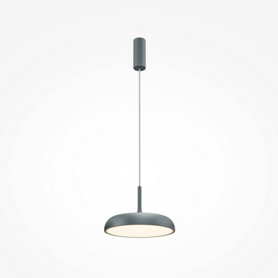 Luminosa Lighting Luminosa Gerhard Modern 30Cm Dome Pendant Ceiling Light Grey 3000K 1000Lm - image 1