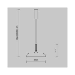 Luminosa Lighting Luminosa Gerhard Modern 30Cm Dome Pendant Ceiling Light Grey 3000K 1000Lm - thumbnail 4