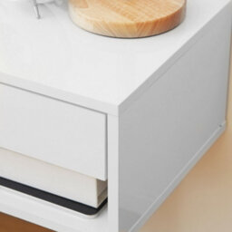 Homcom Floating Nightstands Set Of 2, Bedside Table W/ Drawer And Open Shelf - thumbnail 9