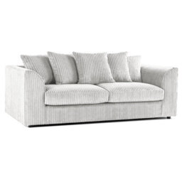Furnishings For Less UK Luxor Jumbo Cord Silver 3 + 2 Fabric Sofa Suite - thumbnail 2