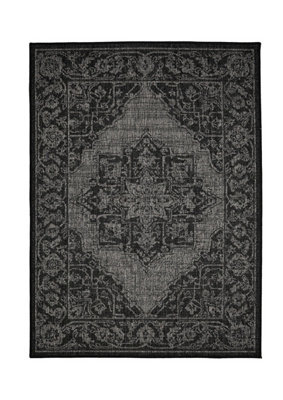 Oriental Weavers Gel Medallion Black Rug-40Cm X 60Cm - image 1