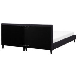 Beliani Bed Fabric Fitou 180 X 200 Cm (Eu Super King) Black - thumbnail 6