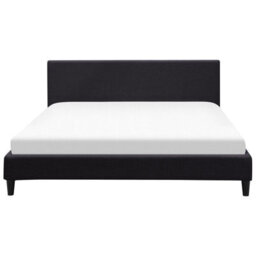 Beliani Bed Fabric Fitou 180 X 200 Cm (Eu Super King) Black - thumbnail 5