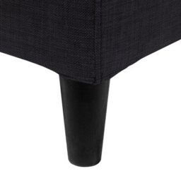 Beliani Bed Fabric Fitou 180 X 200 Cm (Eu Super King) Black - thumbnail 8