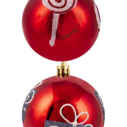 Christmas Tree World 10Cm Hand Painted Shatterproof Bauble Design 8 (9 Pack) - thumbnail 7