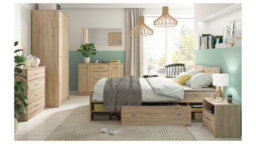 Arte Nepo Plus Oak Sonoma 119Cm Sideboard - 2-Door, 4-Drawer Storage Cabinet - thumbnail 5