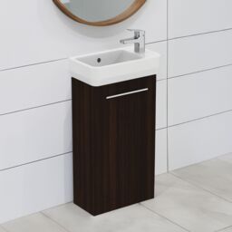 Ideal Standard I.life S Matt Coffee Brown Freestanding Cloakroom Vanity Unit & Basin Set With 1 Chrome Effect Handle (W)450mm (H)740mm - thumbnail 3