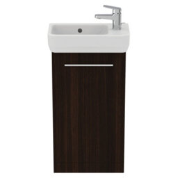 Ideal Standard I.life S Matt Coffee Brown Freestanding Cloakroom Vanity Unit & Basin Set With 1 Chrome Effect Handle (W)450mm (H)740mm - thumbnail 1