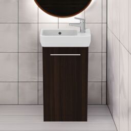 Ideal Standard I.life S Matt Coffee Brown Freestanding Cloakroom Vanity Unit & Basin Set With 1 Chrome Effect Handle (W)450mm (H)740mm - thumbnail 2