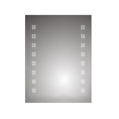 Ibathuk Celeste Wall Mounted Led Illuminated Bathroom Mirror, Modern Mirror With Backlit Light Sensor And Demister, 500 X 700mm - image 1