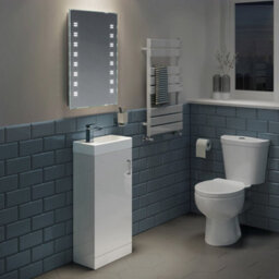 Ibathuk Celeste Wall Mounted Led Illuminated Bathroom Mirror, Modern Mirror With Backlit Light Sensor And Demister, 500 X 700mm - thumbnail 2