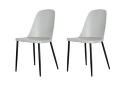 Core Products Aspen White 80Cm Square Dining Table With 4 Light Grey Plastic Duo Design Chairs - thumbnail 4
