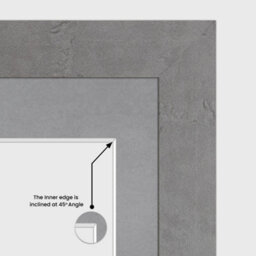 AK Frames 50X20Cm Marble Grey Modern Multi Photo Frame With Mid Grey Mount - Holds 4 Apertures (4X) 6X4 Photos - thumbnail 7
