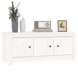 Berkfield Shoe Cabinet White 110X38X45.5 Cm Solid Wood Pine - thumbnail 8
