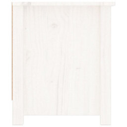 Berkfield Shoe Cabinet White 110X38X45.5 Cm Solid Wood Pine - thumbnail 5