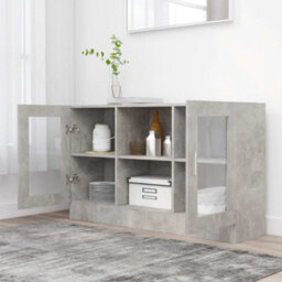 Vidaxl Vitrine Cabinet Concrete Grey 120X30.5X70 Cm Engineered Wood - thumbnail 3