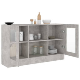 Vidaxl Vitrine Cabinet Concrete Grey 120X30.5X70 Cm Engineered Wood - thumbnail 4