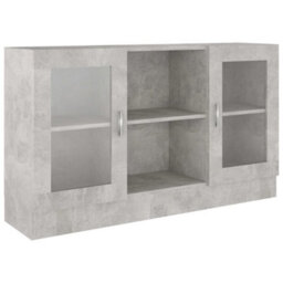 Vidaxl Vitrine Cabinet Concrete Grey 120X30.5X70 Cm Engineered Wood - thumbnail 2