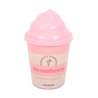 Something Different Strawberry Ice Cream Scented Candle Soft Pink (One Size) - image 1