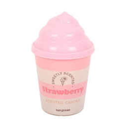 Something Different Strawberry Ice Cream Scented Candle Soft Pink (One Size) - thumbnail 1