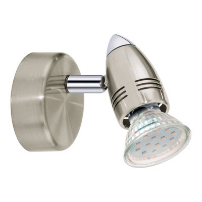 Satin Nickel Wall Spot Light With Gu10 Bulb - Adjustable Height & Modern Design - image 1