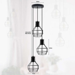 Retro Industrial Pendant Light  Modern Hanging Lamp Led Ceiling Fixture - thumbnail 2