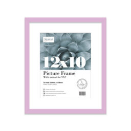 "12X10"" Lilac Frame With Mount For 9X7"" Pictures 20mm Thin Edge Portrait And Landscape Display With Wall Hooks And Kickstand" - thumbnail 1