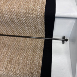RainbowHome Venza Beige Cream Self Stripe Rib Stair Runner With 100% Cotton Black Border 70 700 - thumbnail 3