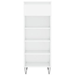Berkfield Shoe Cabinet High Gloss White 40X36X105 Cm Engineered Wood - thumbnail 5