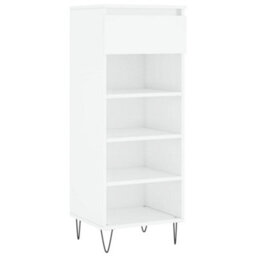 Berkfield Shoe Cabinet High Gloss White 40X36X105 Cm Engineered Wood - thumbnail 2