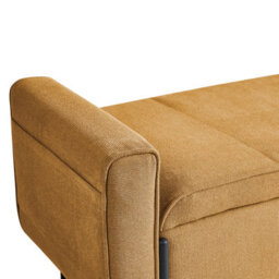 Wyld And Coco Mustard Fabric Storage Bench With Lift-Top And Water-Repellent Metal Legs, W114 X D50 X H55Cm - thumbnail 7