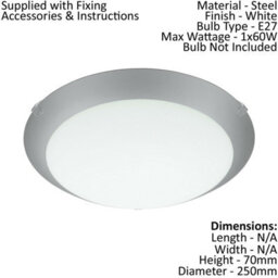 Modern 2 Pack Wall Flush Ceiling Lights With Satin Glass Finish - thumbnail 2
