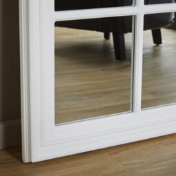 The Online Mirror Shop Window Mirror Cambridge Rectangular Shape With White Frame For Hanging In Your Living Room Or Bedroom H 180 X W 90Cm - thumbnail 4