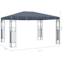 Berkfield Classic Gazebo 400X300 Cm Anthracite - thumbnail 5