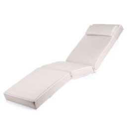 Alfresia Garden Sun Lounger - Green Frame With Taupe Luxury Cushion - thumbnail 8