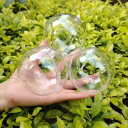 10Cm Diy Transparent Plastic Ball Ornaments   Xmas  Party Decor 10Pcs - thumbnail 3