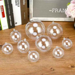 10Cm Diy Transparent Plastic Ball Ornaments   Xmas  Party Decor 10Pcs