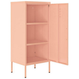 Vidaxl Storage Cabinet Pink 42.5X35X101.5 Cm Steel - thumbnail 6
